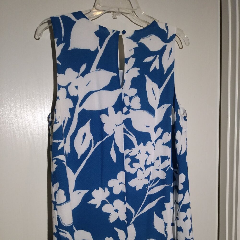 AVA and VIV Royal Blue Flowered Blouse | Blue and White Floral Shirt | Size X - Picture 8 of 12